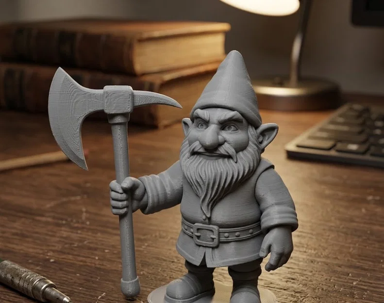 Mô hình Dwarf with Pickaxe - Chú lùn khai thác quặng in 3D - Image 1