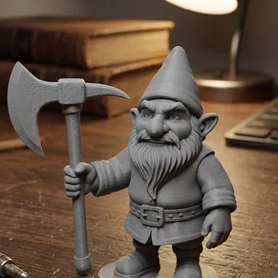 Mô hình Dwarf with Pickaxe - Chú lùn khai thác quặng in 3D