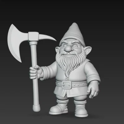 Mô hình Dwarf with Pickaxe - Chú lùn khai thác quặng in 3D