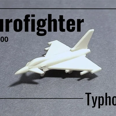 Eurofighter Typhoon - Mô hình máy bay tiêm kích mini in 3D không cần support