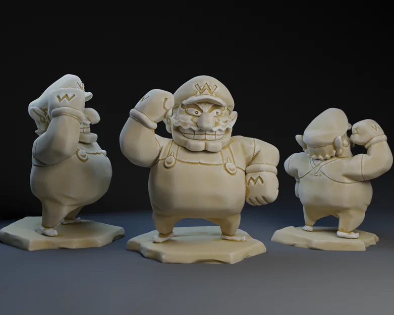 Mô hình 3D Wario từ Mario Bros - File in 3D chất lượng cao - Image 1
