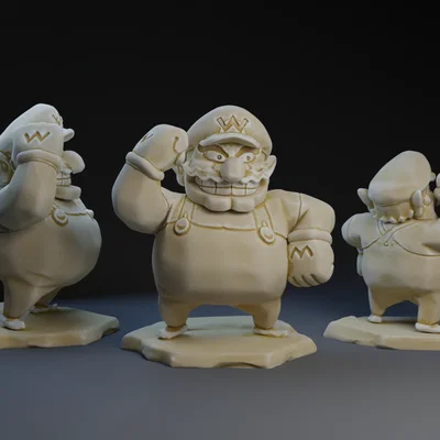Mô hình 3D Wario từ Mario Bros - File in 3D chất lượng cao