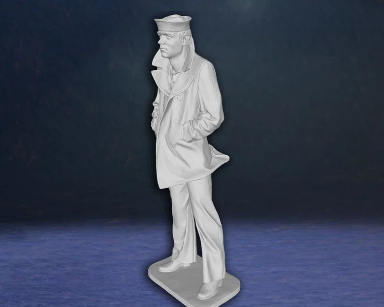 Tượng mô hình 3D Lone Sailor Memorial - Người thủy thủ cô độc - Image 6