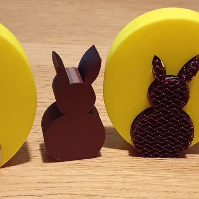 Mô hình thỏ Phục sinh trong trứng trang trí 3D dễ thương