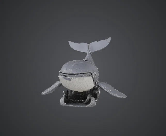 Cá Voi Cơ Khí Steampunk – Sinh Vật Đại Dương Đinh Tán - Image 3