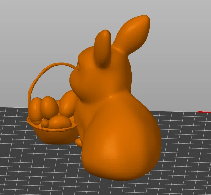 Mô hình 3D chú thỏ Phục sinh ôm giỏ trứng đáng yêu để bàn - Image 4