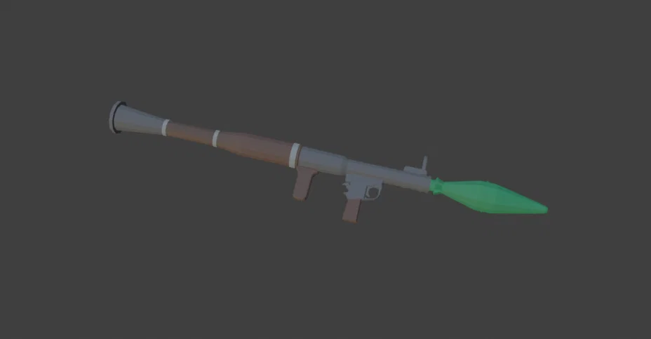 Mô hình 3D súng phóng lựu RPG phong cách Low Poly ấn tượng - Image 1