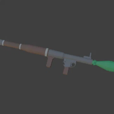 Mô hình 3D súng phóng lựu RPG phong cách Low Poly ấn tượng