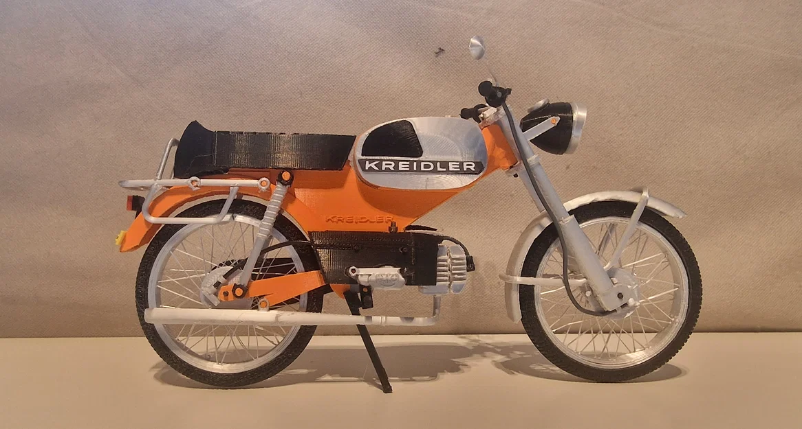 Mô hình xe cổ Kreidler Florett RS tỉ lệ 1:8 in 3D - Image 3