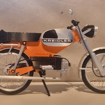 Mô hình xe cổ Kreidler Florett RS tỉ lệ 1:8 in 3D