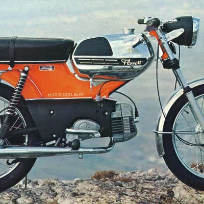 Mô hình xe cổ Kreidler Florett RS tỉ lệ 1:8 in 3D