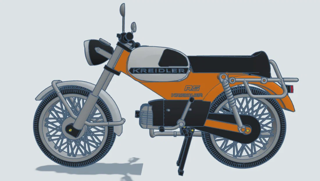 Mô hình xe cổ Kreidler Florett RS tỉ lệ 1:8 in 3D - Image 6