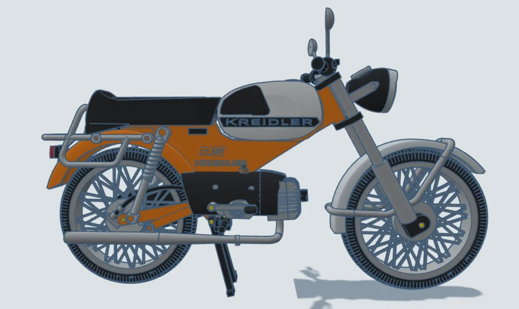 Mô hình xe cổ Kreidler Florett RS tỉ lệ 1:8 in 3D - Image 16