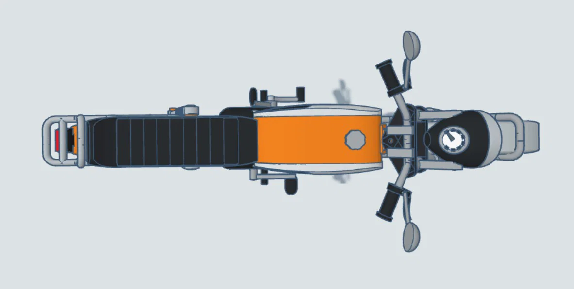 Mô hình xe cổ Kreidler Florett RS tỉ lệ 1:8 in 3D - Image 17