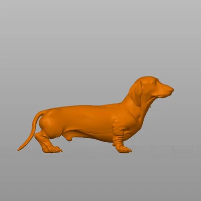 Mô hình 3D chó Dachshund (lạp xưởng) phiên bản cổ điển