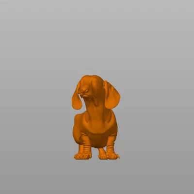 Mô hình 3D chó Dachshund (lạp xưởng) phiên bản cổ điển