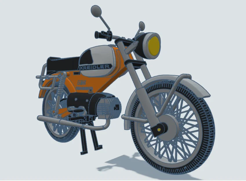 Mô hình xe cổ Kreidler Florett RS tỉ lệ 1:8 in 3D - Image 20