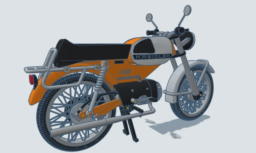 Mô hình xe cổ Kreidler Florett RS tỉ lệ 1:8 in 3D - Image 22