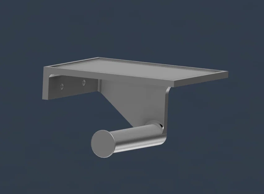 Giá treo giấy vệ sinh tích hợp khay để điện thoại in 3D tiện dụng - Image 1