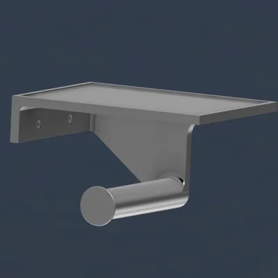 Giá treo giấy vệ sinh tích hợp khay để điện thoại in 3D tiện dụng