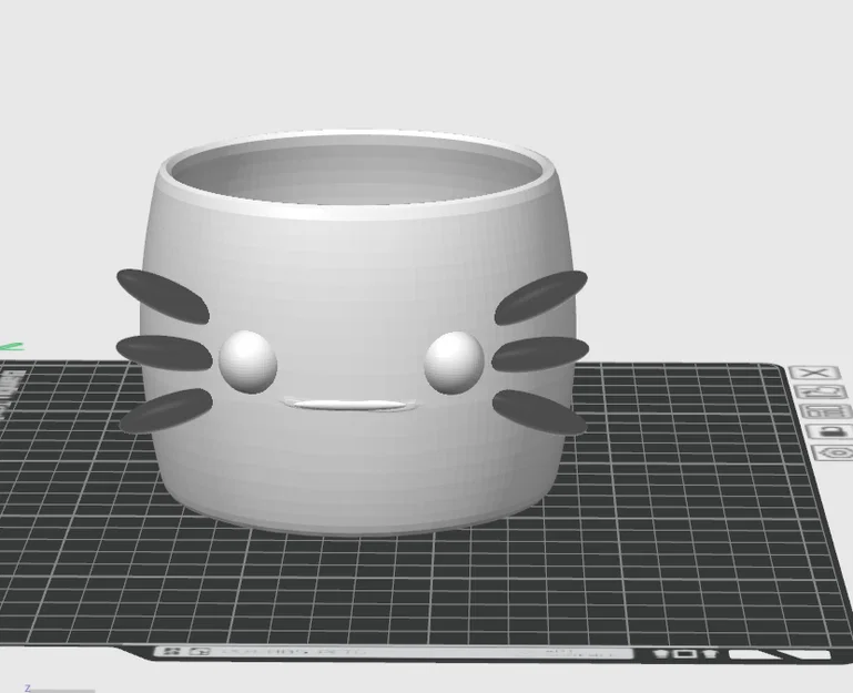 Chậu Cây Axolotl Dễ Thương - Mẫu Trang Trí Kawaii Có Thể Tự Tô Màu - Image 2