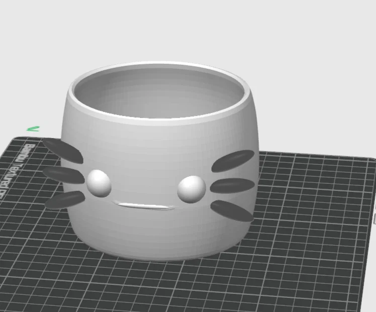 Chậu Cây Axolotl Dễ Thương - Mẫu Trang Trí Kawaii Có Thể Tự Tô Màu - Image 3