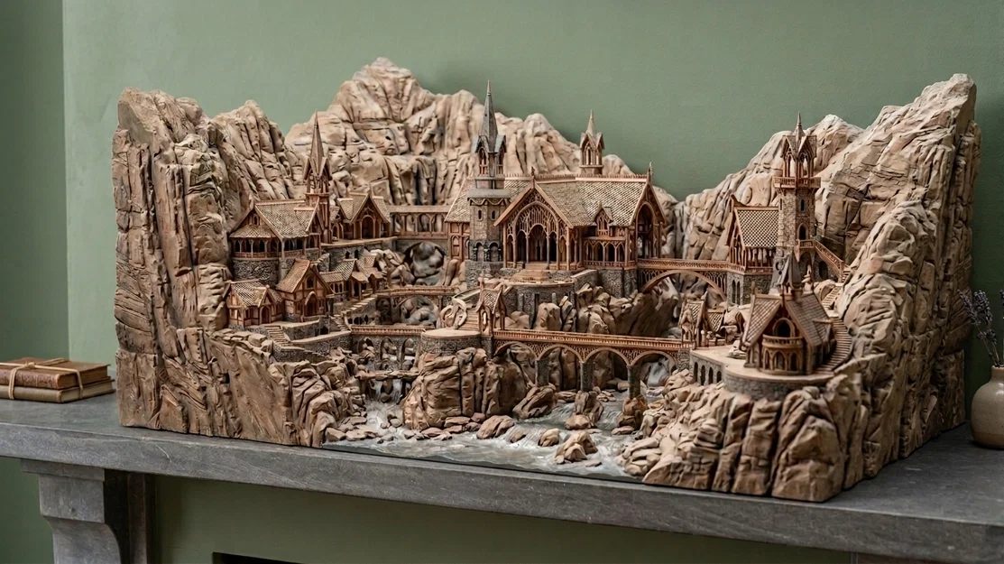 Mô hình tiểu cảnh Rivendell (Imladris) - Chúa tể những chiếc nhẫn - Image 3