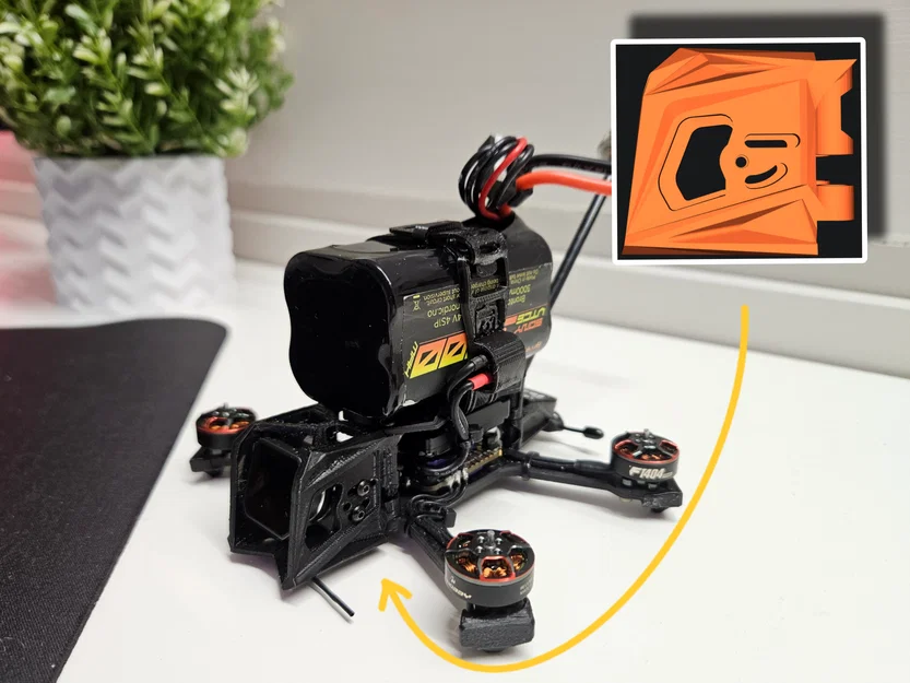 Ngàm gắn camera hạ thấp cho Proto25 FPV - Image 1