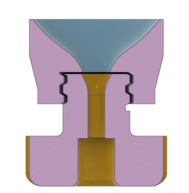 Đầu nối ống PTFE kèm phễu dẫn hướng cho máy in 3D Creality - Image 3