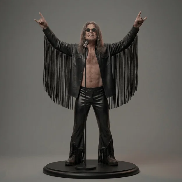 Mô hình 3D Ozzy Osbourne huyền thoại nhạc Rock - Tải File STL - Image 1