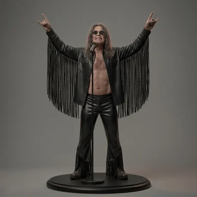 Mô hình 3D Ozzy Osbourne huyền thoại nhạc Rock - Tải File STL