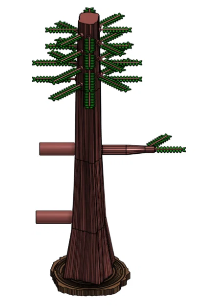 Mô hình kệ lưu trữ hình cây gỗ Redwood - Image 1