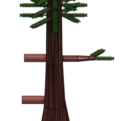 Mô hình kệ lưu trữ hình cây gỗ Redwood