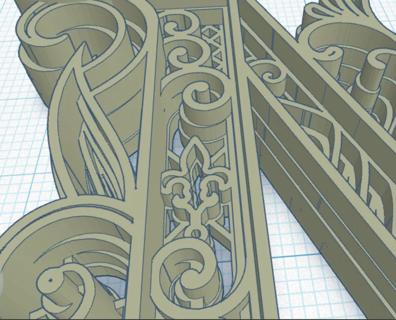 Móc khóa chữ M cách điệu độc đáo cho máy in 3D - Image 1