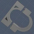 Ngàm gắn biển số trước cho xe điện Kuugo M4 (3D Model) - Thumbnail 2
