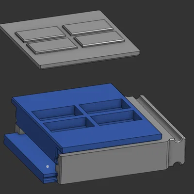 Khuôn ép gạch 4 viên (Brick Press) cho mô hình đất sét chuyên nghiệp