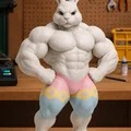 Mô hình 3D Ultra Buff Easter Bunny - Chú thỏ cơ bắp hài hước - Thumbnail 1