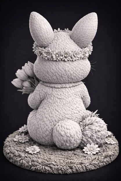 Mô hình Bunny in Bloom dễ thương cho in 3D - Image 2