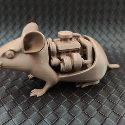 Mô hình chú chuột máy cơ khí (Motorized mouse) độc đáo cho bàn làm việc