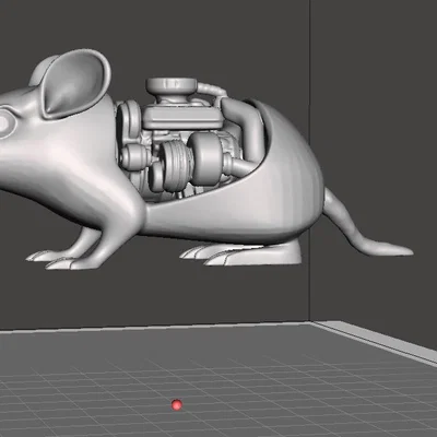 Mô hình chú chuột máy cơ khí (Motorized mouse) độc đáo cho bàn làm việc