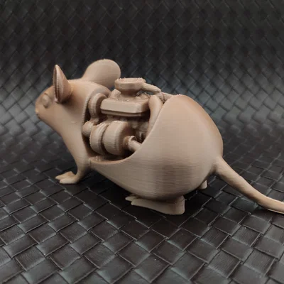 Mô hình chú chuột máy cơ khí (Motorized mouse) độc đáo cho bàn làm việc