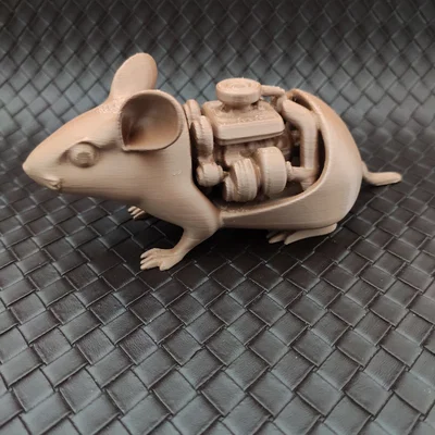 Mô hình chú chuột máy cơ khí (Motorized mouse) độc đáo cho bàn làm việc