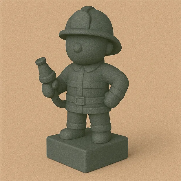 Mô hình chú lính cứu hỏa 3D dễ thương (Cute lil' Firefighter) - Image 1