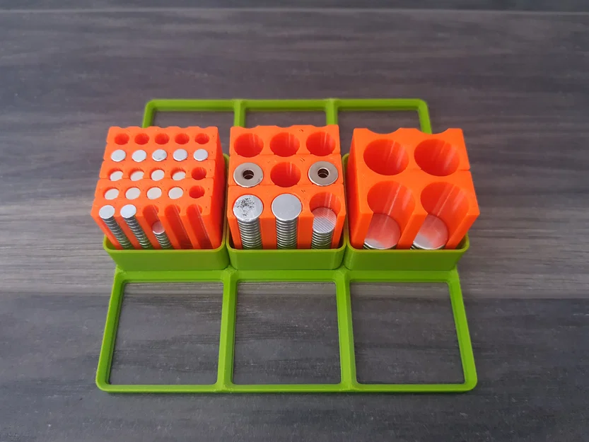 Đế giữ nam châm Gridfinity parametric - Image 1