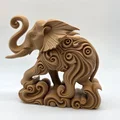 Tượng Voi Phun Nước Chạm Khắc Họa Tiết Xoắn Ốc Độc Đáo - Thumbnail 3
