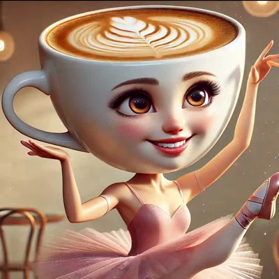 Mô hình trang trí 3D Ballerina Capuccina độc đáo cho tín đồ cà phê