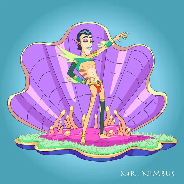 Mô hình 3D Mr. Nimbus cực chất cho fan Rick and Morty - Image 1