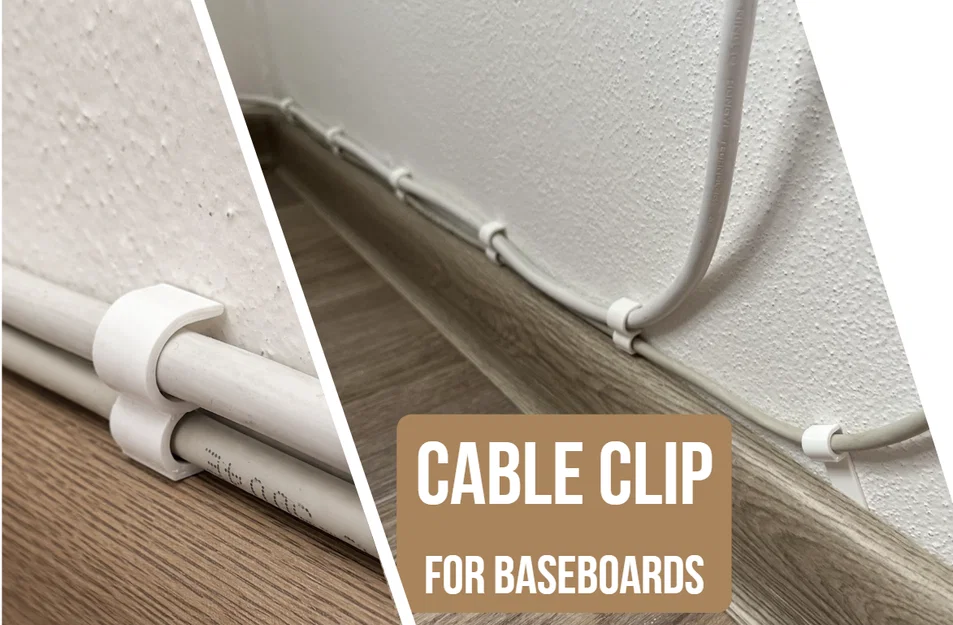 Kẹp giữ dây điện chân tường (dạng ấn, không cần dụng cụ) - Image 1