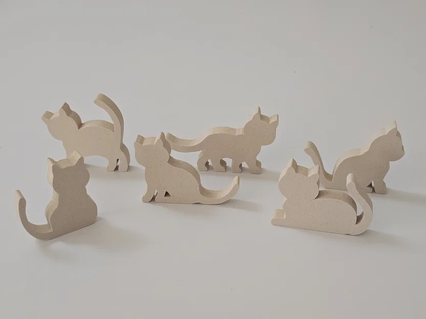 Mô hình Neko Cat Silhouette Stands - Bộ 6 hình bóng mèo - Image 1