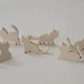 Mô hình Neko Cat Silhouette Stands - Bộ 6 hình bóng mèo - Thumbnail 1